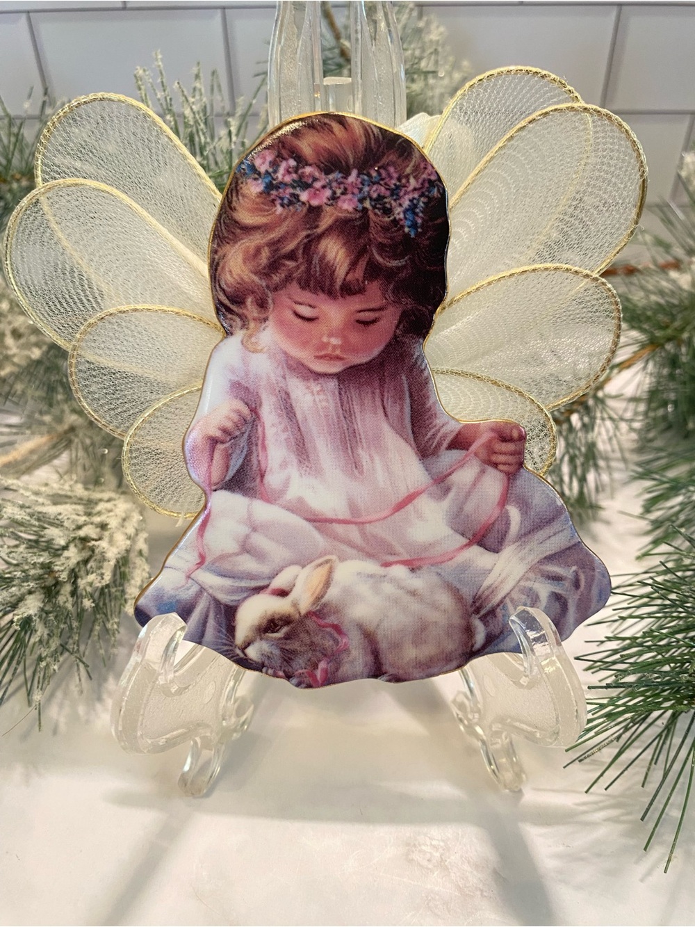“Loving Kindness” Ceramic Ornament The Bradford Exchange Heaven’s Little Angels - Picture 2 of 4